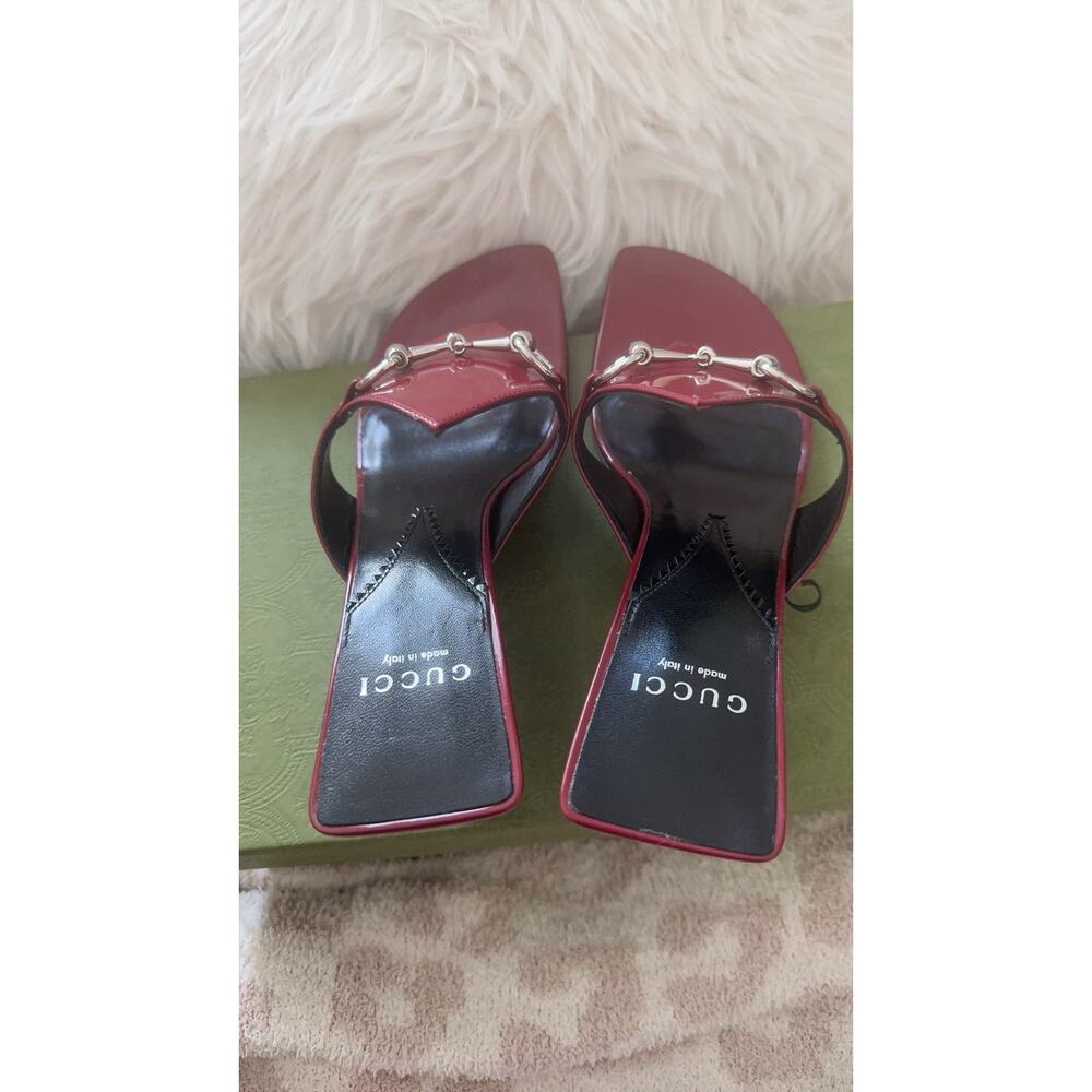 gucci mariame 55mm thong sandals red 8B/38EU - Picture 5 of 9
